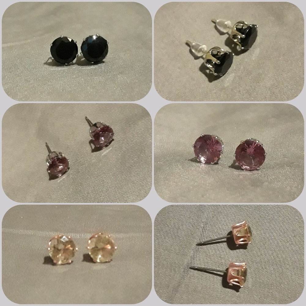 💎New! 3 Pair Diamond Simulated Earring Bundle!💎